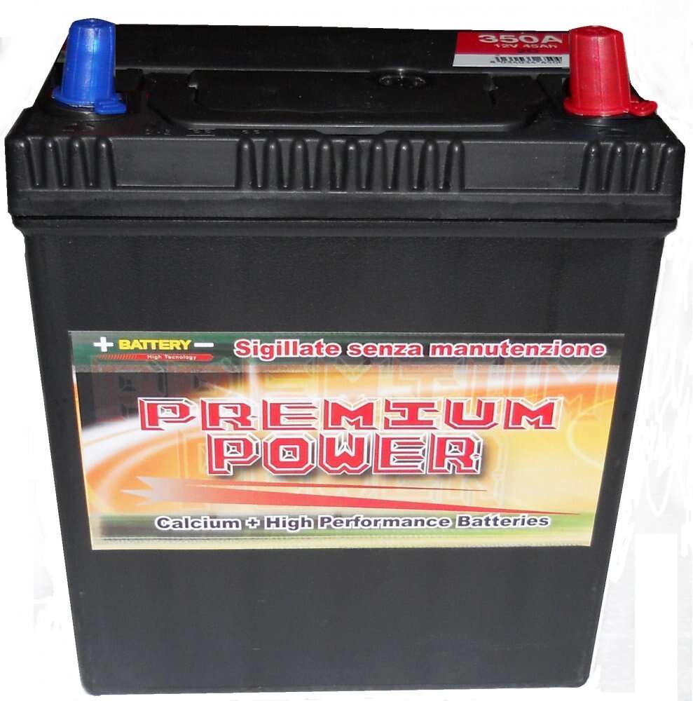 Batteria auto PREMIUM POWER 45 Ah spunto 350A polo positivo destra NS40 187x127x226